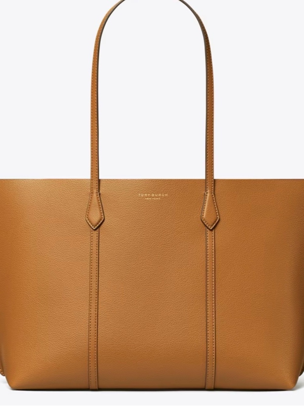 Tory Burch Cognac Pebbled Leather Tote